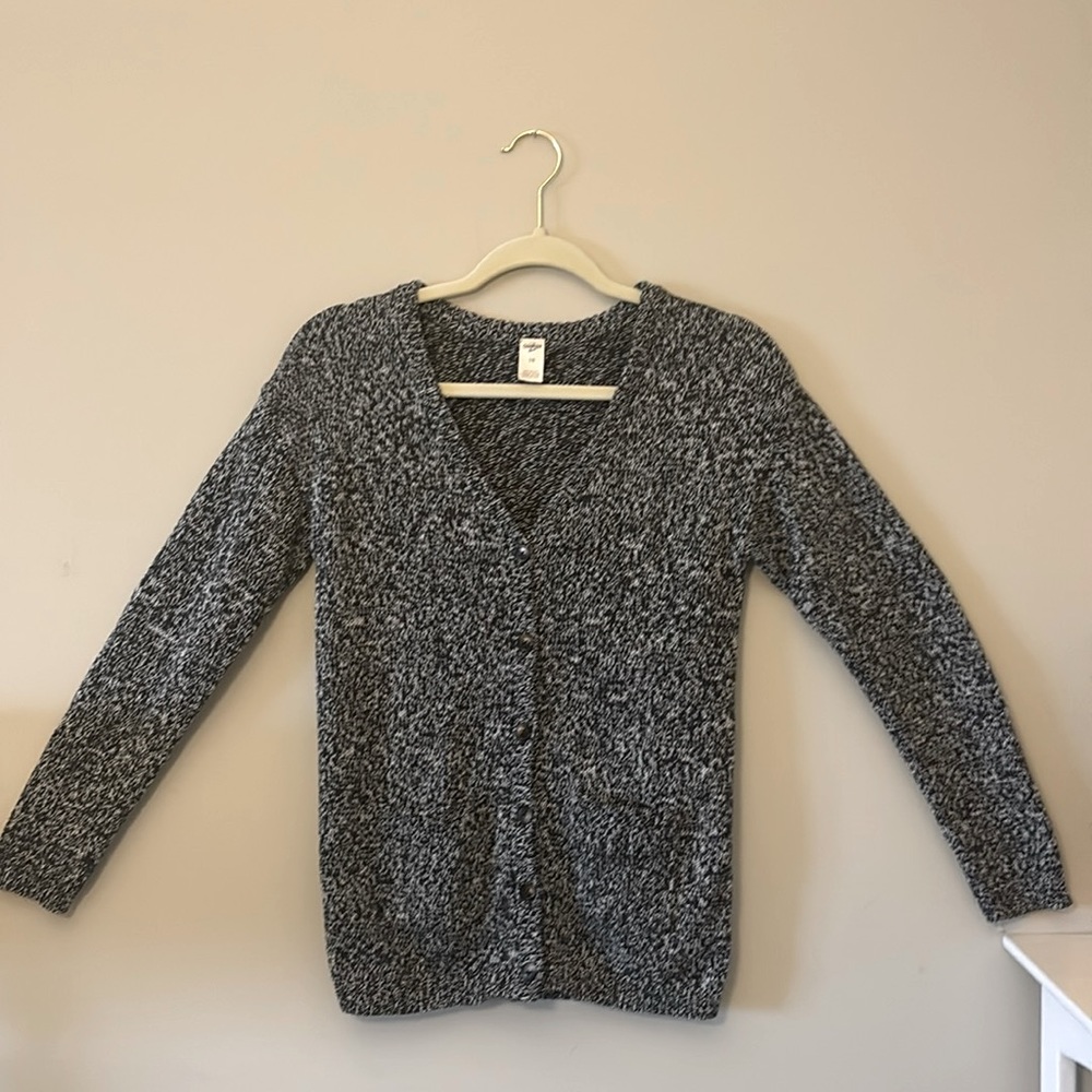 OshKosh B’gosh Black and White Fleck Cardigan